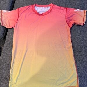 Made hoops Vibrant Pink and Yellow Gradient Tee